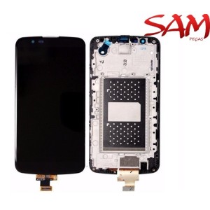 FRONTAL LG K10 C/TV PRETO C/ARO